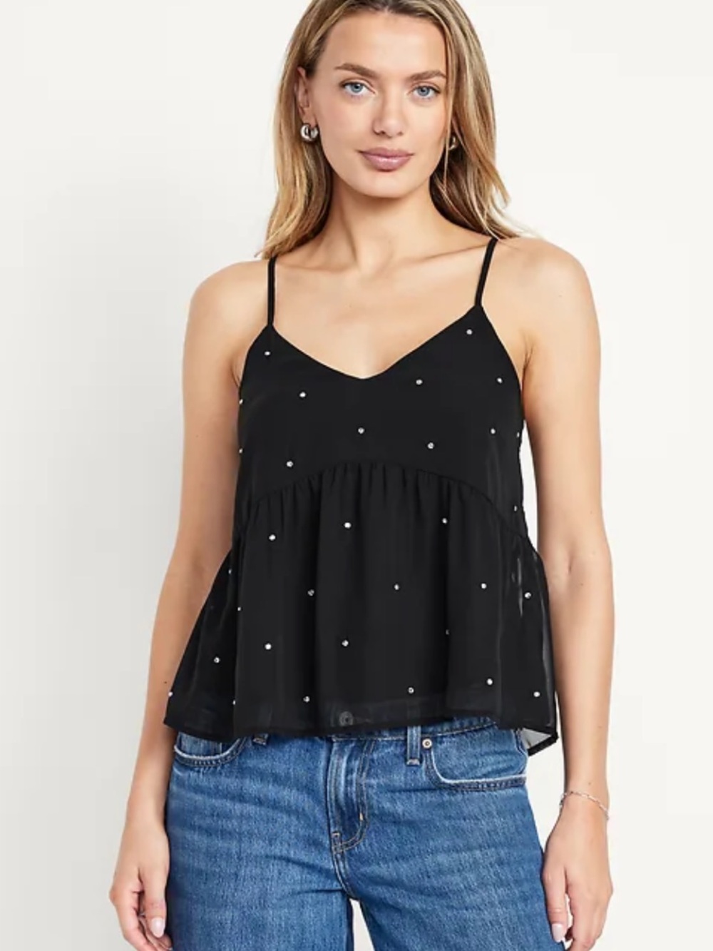 Old Navy Black V-Neck Swing Cami
Sz Medium 
Casual/Dressy